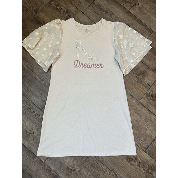 Disney Parks Cinderella Bedazzled‎ Slipper Dreamer Cream Dress Women’s Large - Picture 2 of 6